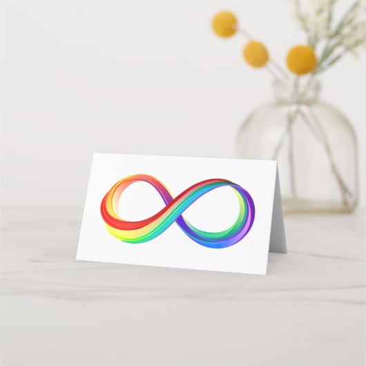 Gelaagd Rainbow Infinity symbool Afsprakenkaart (Voorkant)