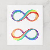 Gelaagd Rainbow Infinity symbool Afsprakenkaart (Buitenkant ongevouwen)