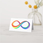 Gelaagd Rainbow Infinity symbool Afsprakenkaart (Achterkant)