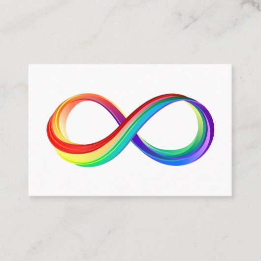 Gelaagd Rainbow Infinity symbool Afsprakenkaartje (Voorkant)
