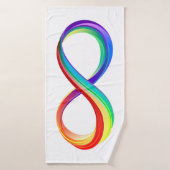 Gelaagd Rainbow Infinity symbool Badhanddoek (Badhanddoek)
