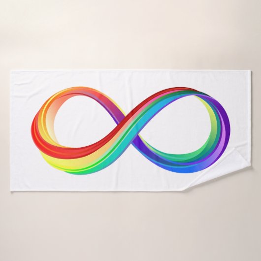 Gelaagd Rainbow Infinity symbool Badhanddoek (Badhanddoek)