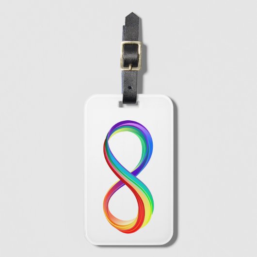 Gelaagd Rainbow Infinity symbool Bagagelabel (Voorkant (verticaal))