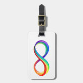 Gelaagd Rainbow Infinity symbool Bagagelabel (Voorkant verticaal)