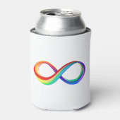 Gelaagd Rainbow Infinity symbool Blikjeskoeler (Blikje Voorkant)
