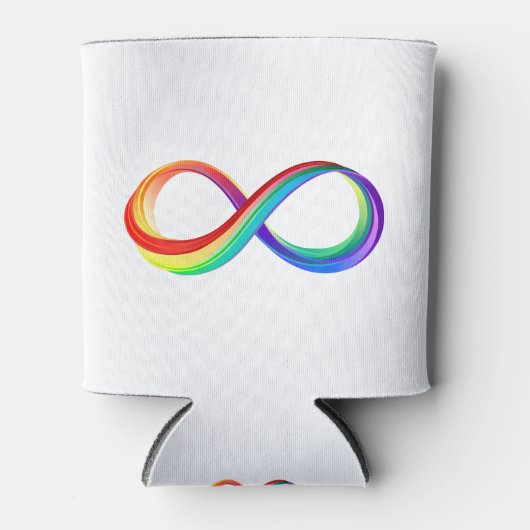 Gelaagd Rainbow Infinity symbool Blikjeskoeler (Voorkant)