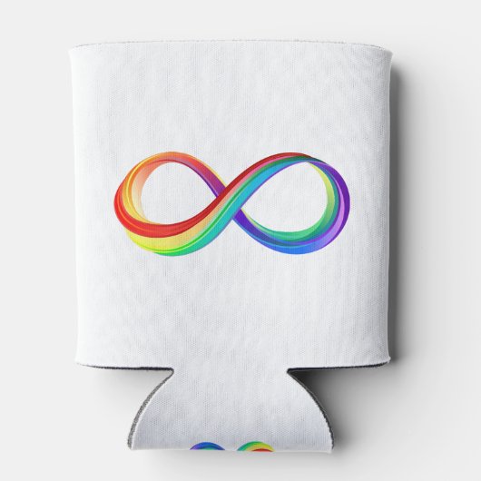 Gelaagd Rainbow Infinity symbool Blikjeskoeler (Achterkant)