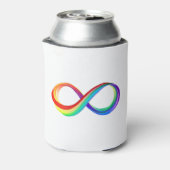 Gelaagd Rainbow Infinity symbool Blikjeskoeler (Blikje Achterkant)