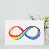 Gelaagd Rainbow Infinity symbool Briefpapier (Staand voorkant)