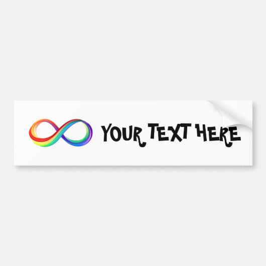 Gelaagd Rainbow Infinity symbool Bumpersticker (Voorkant)