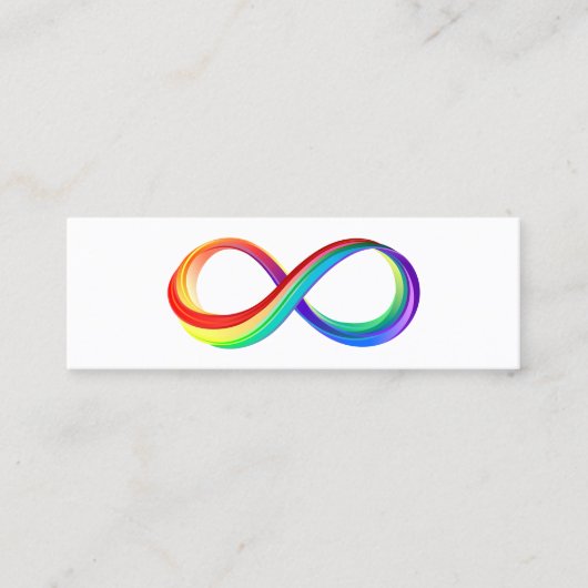 Gelaagd Rainbow Infinity symbool Contactkaartje (Voorkant)