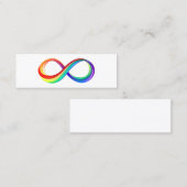 Gelaagd Rainbow Infinity symbool Contactkaartje (Voorkant / Achterkant)