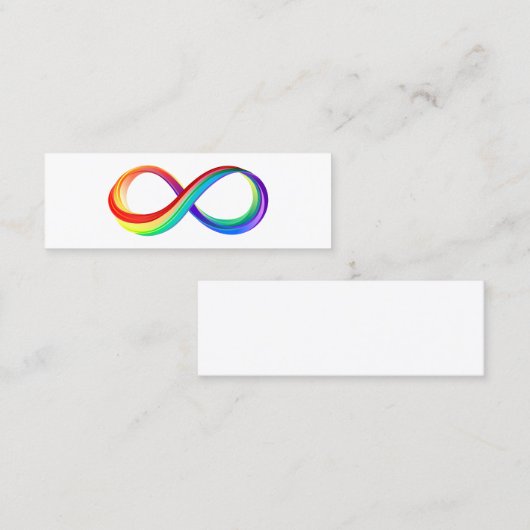 Gelaagd Rainbow Infinity symbool Contactkaartje (Voorkant / Achterkant)