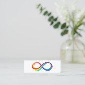 Gelaagd Rainbow Infinity symbool Contactkaartje (Staand voorkant)