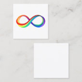 Gelaagd Rainbow Infinity symbool Contactkaartje (Voorkant / Achterkant)