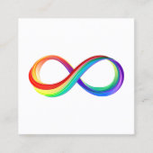 Gelaagd Rainbow Infinity symbool Contactkaartje (Voorkant)