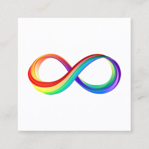 Gelaagd Rainbow Infinity symbool Contactkaartje