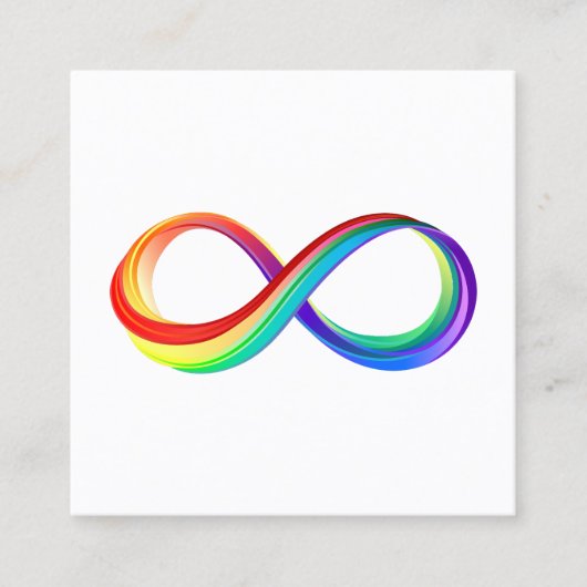 Gelaagd Rainbow Infinity symbool Contactkaartje (Voorkant)