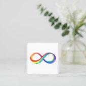 Gelaagd Rainbow Infinity symbool Contactkaartje (Staand voorkant)