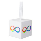 Gelaagd Rainbow Infinity symbool Decoratie (Voorkant hoekig)