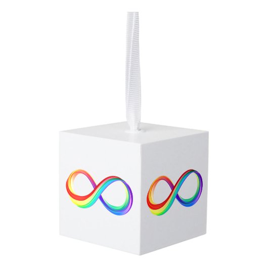 Gelaagd Rainbow Infinity symbool Decoratie (Achter hoekig)