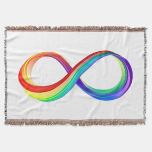 Gelaagd Rainbow Infinity symbool Deken