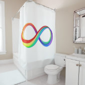 Gelaagd Rainbow Infinity symbool Douchegordijn (In situ)