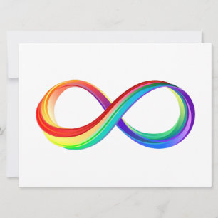 Gelaagd Rainbow Infinity symbool Feestdagenkaart