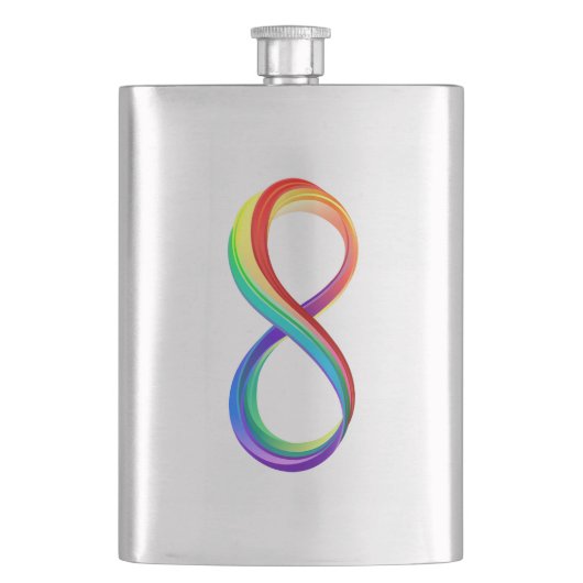 Gelaagd Rainbow Infinity symbool Flacon (Voorkant)