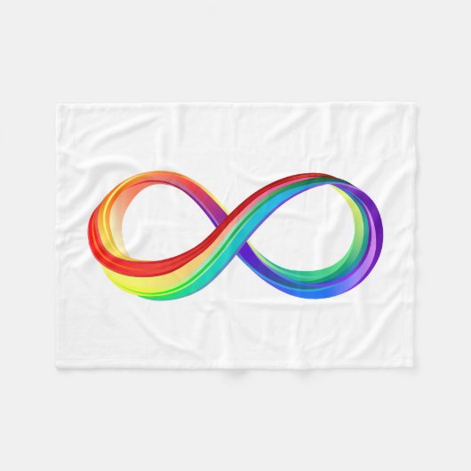 Gelaagd Rainbow Infinity symbool Fleece Deken (Voorkant (Horizontaal))