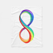 Gelaagd Rainbow Infinity symbool Fleece Deken (Voorkant)