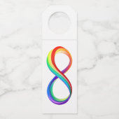 Gelaagd Rainbow Infinity symbool Flessenhanger (Voorkant)