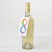 Gelaagd Rainbow Infinity symbool Flessenhanger (Schuin)