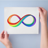 Gelaagd Rainbow Infinity symbool Flyer (Hand)