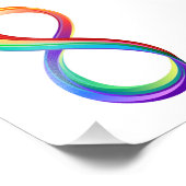 Gelaagd Rainbow Infinity symbool Foto Afdruk (Hoek)