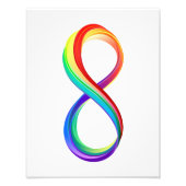 Gelaagd Rainbow Infinity symbool Foto Afdruk (Voorkant)
