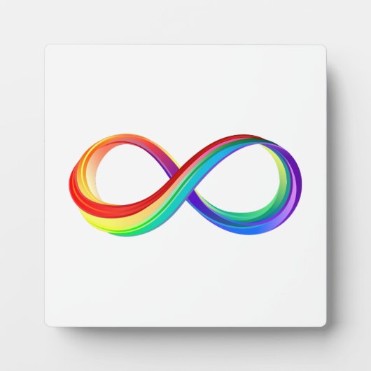 Gelaagd Rainbow Infinity symbool Fotoplaat (Voorkant)