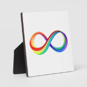 Gelaagd Rainbow Infinity symbool Fotoplaat (Voorkant)