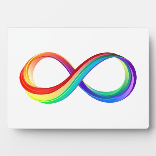 Gelaagd Rainbow Infinity symbool Fotoplaat (voorkant)