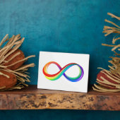 Gelaagd Rainbow Infinity symbool Fotoplaat (Zijkant)