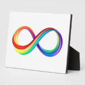Gelaagd Rainbow Infinity symbool Fotoplaat (Zijkant)