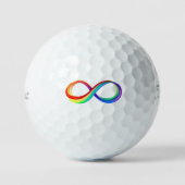Gelaagd Rainbow Infinity symbool Golfballen (Voorkant)