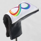 Gelaagd Rainbow Infinity symbool Golfheadcover (3/4 voorkant)