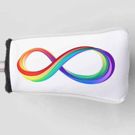 Gelaagd Rainbow Infinity symbool Golfheadcover (Voorkant)