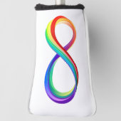 Gelaagd Rainbow Infinity symbool Golfheadcover (Draai 90)