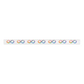 Gelaagd Rainbow Infinity symbool Grosgrain Lint (Voorkant)
