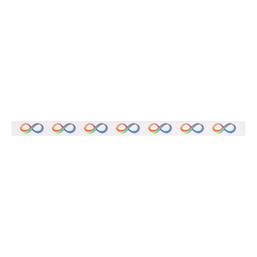 Gelaagd Rainbow Infinity symbool Grosgrain Lint (Voorkant)