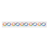 Gelaagd Rainbow Infinity symbool Grosgrain Lint (Voorkant)