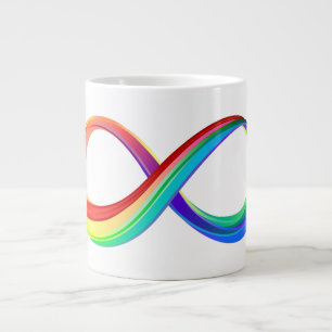 Gelaagd Rainbow Infinity symbool Grote Koffiekop