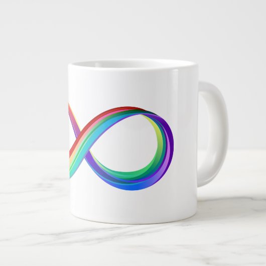 Gelaagd Rainbow Infinity symbool Grote Koffiekop (Voorkant rechts)